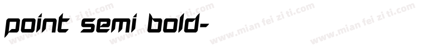 Point Semi Bold字体转换